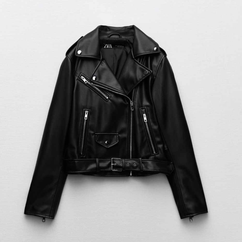 ZARA Faux leather jacket 😍 👌 ✨️ 😎New with tags 👌 😎 - Picture 1 of 9